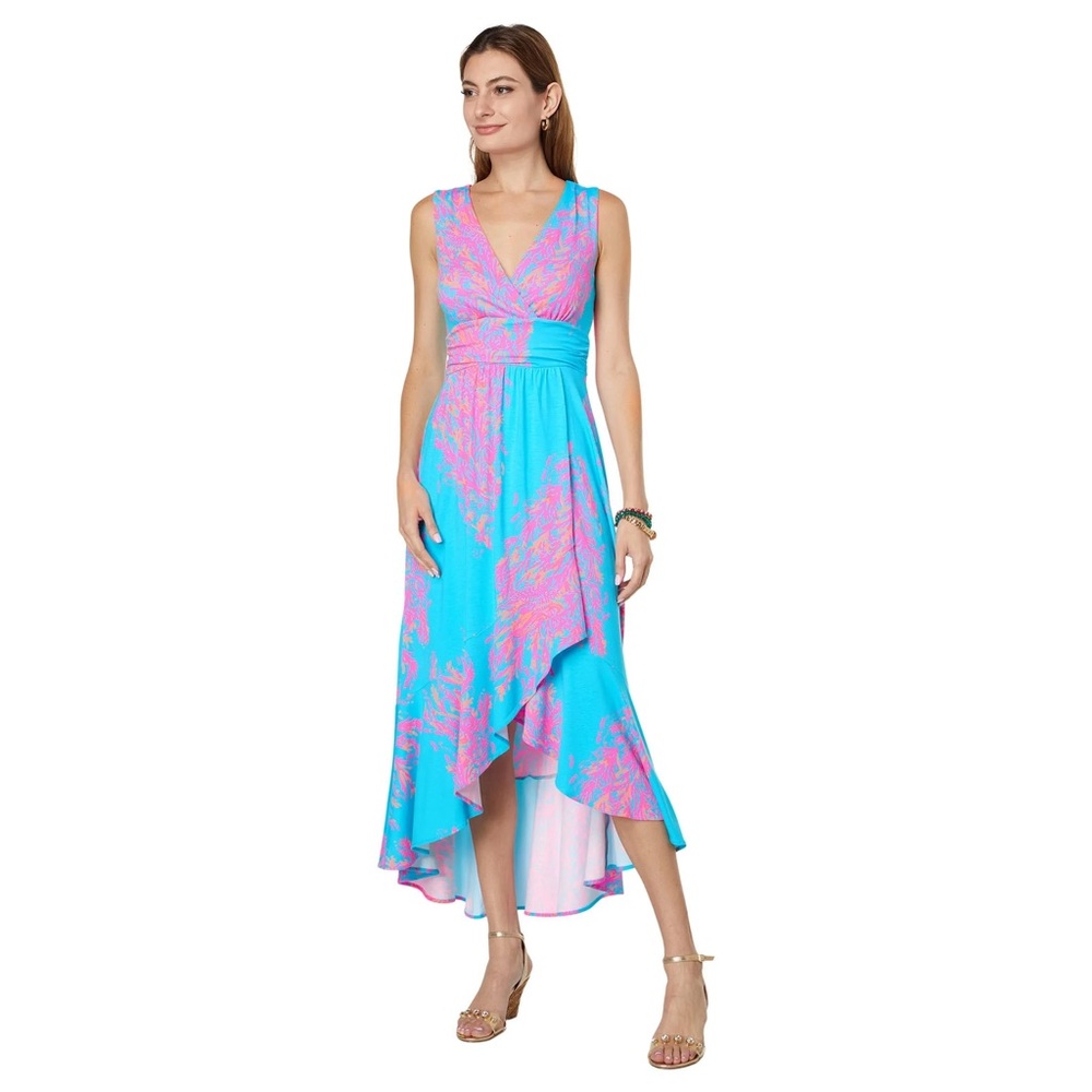 Lilly Pulitzer Moana Maxi size L Turquoise Oasis Goddess of the Sea